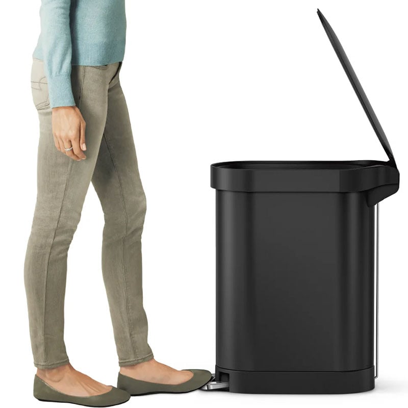 Simplehuman Slim Pedal Bin 45L Matte Black