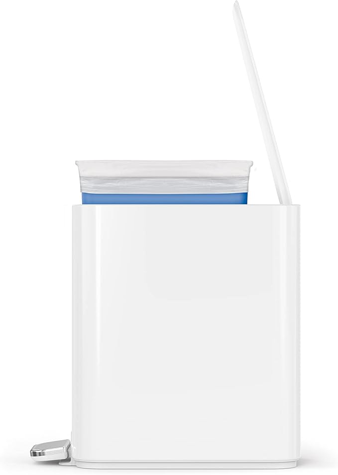 Simplehuman Slim Pedal Bin 5L White