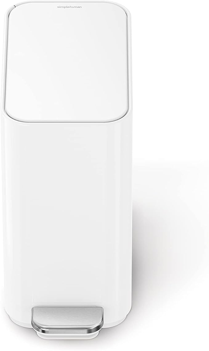 Simplehuman Slim Pedal Bin 5L White