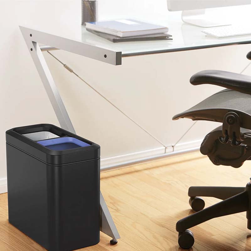 Simplehuman Slim Open Recycler 20L 2-Compartment Matte Black