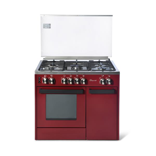 Free standing Cooker bottle compartment Semi Pro Red 60 x 90