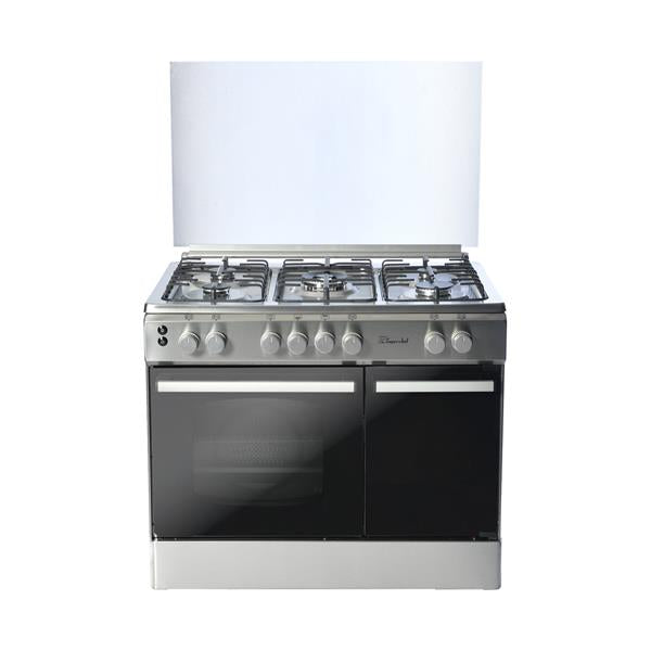 Freestanding Cooker with Bottle Compartment 90 cm Stainless Steel