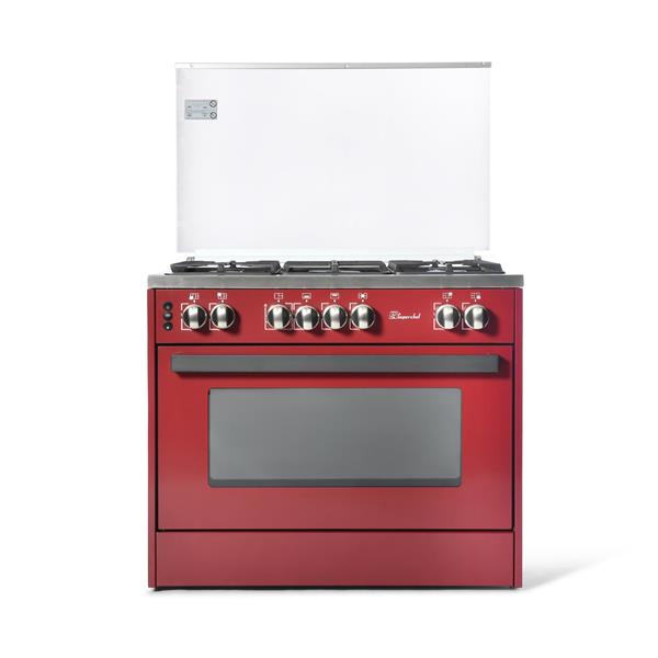 Free standing Cooker wide Semi Pro Red 60 x 90
