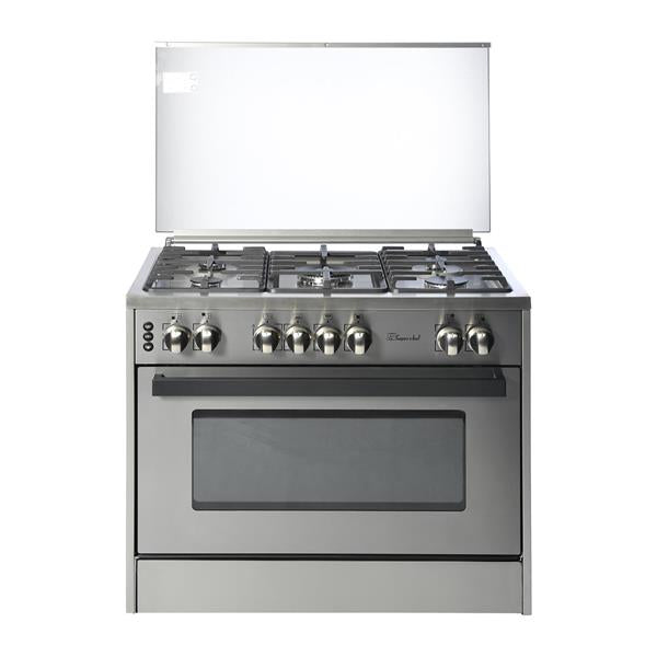 Free standing Cooker wide Semi Pro Stainless Steel 60 x 90