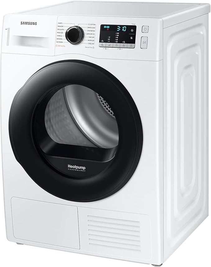 Samsung Heat Pump Dryer 8KG 17 Prog Air Wash White A++