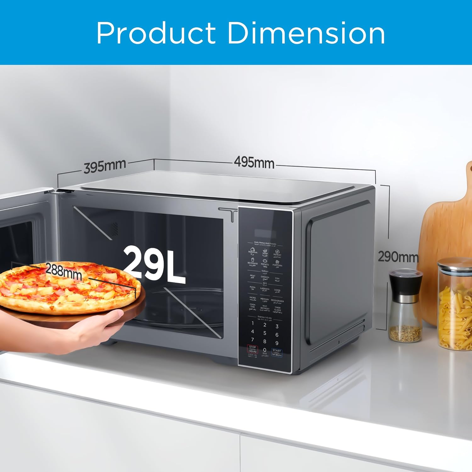 Midea Grill Microwave 29L 900W Silver