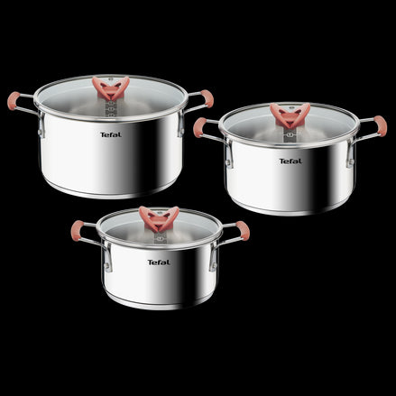 Tefal OptiSpace Cookware Set 6PC SS Stacking Induction