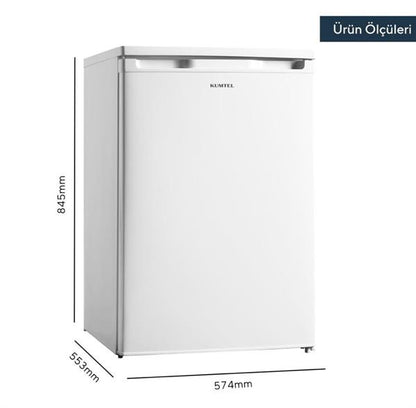 General Naf Refrigerator 5 FT White Glass Shelves