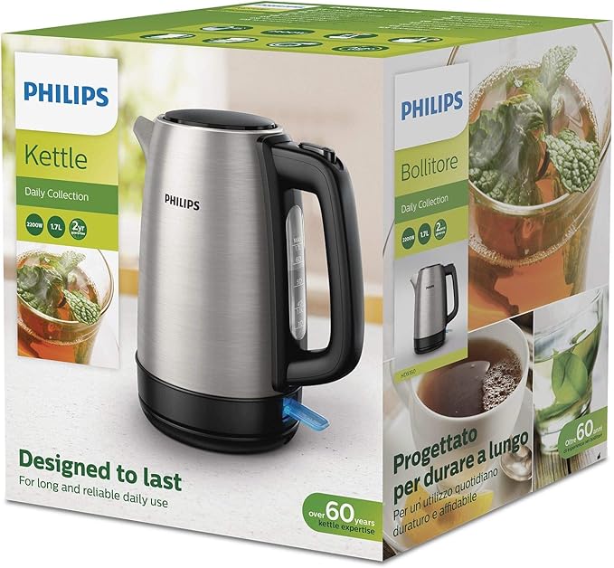 Philips Electric Kettle 1.7L 2200W Stainless Steel