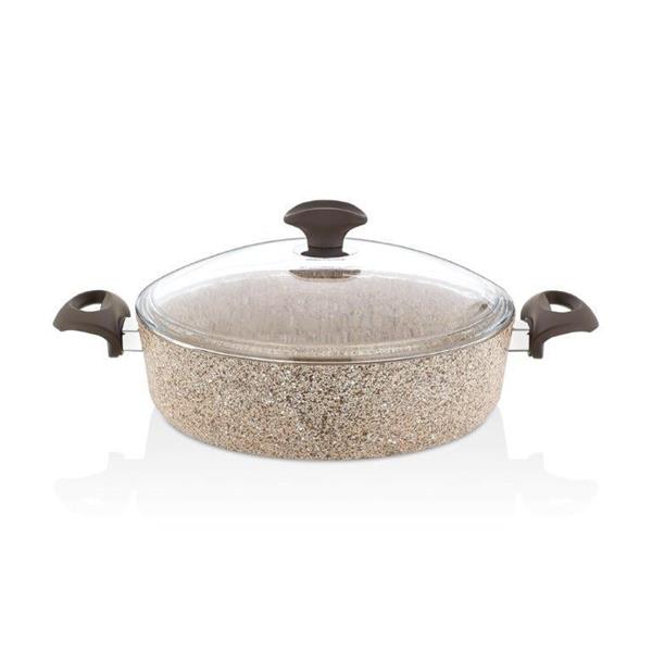 Falez Creamy Granitec Shallow Casserole 28cm
