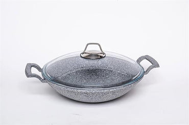 Falez Silico-Cast Granistone Stir Fry Pan 30cm Gray