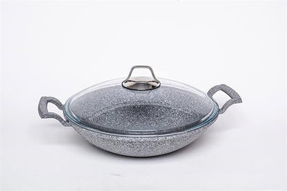 Falez Silico-Cast Granistone Stir Fry Pan 30cm Gray