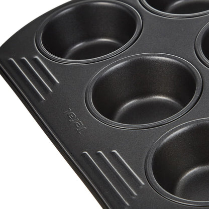 Tefal Easy Grip Muffin Tray 12-Hole Non-Stick