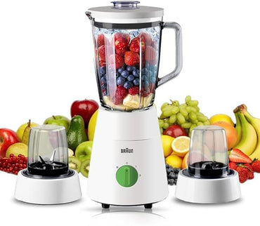 Braun Blender 3-in-1 500W Glass Jug Mill