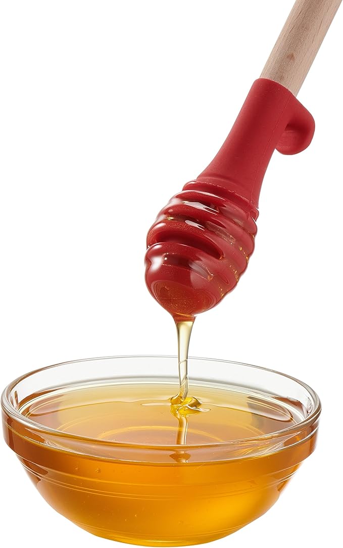 Tefal Ingenio Wood Honey Spoon Dipper Silicone Ring