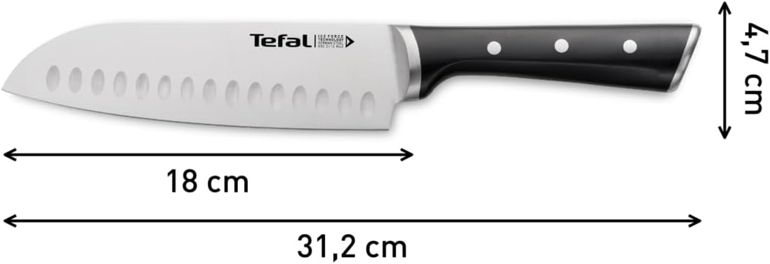 Tefal Ice Force Santoku Knife 18cm German Steel
