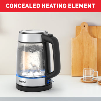 Tefal Glass Kettle 1.7L 2200W Stainless Steel