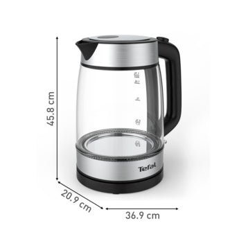 Tefal Glass Kettle 1.7L 2200W Stainless Steel