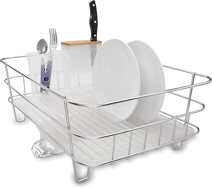 Simplehuman Slim Dishrack SS Bamboo Knife Block