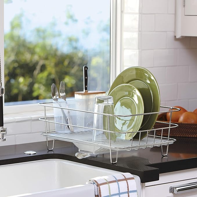 Simplehuman Slim Dishrack SS Bamboo Knife Block
