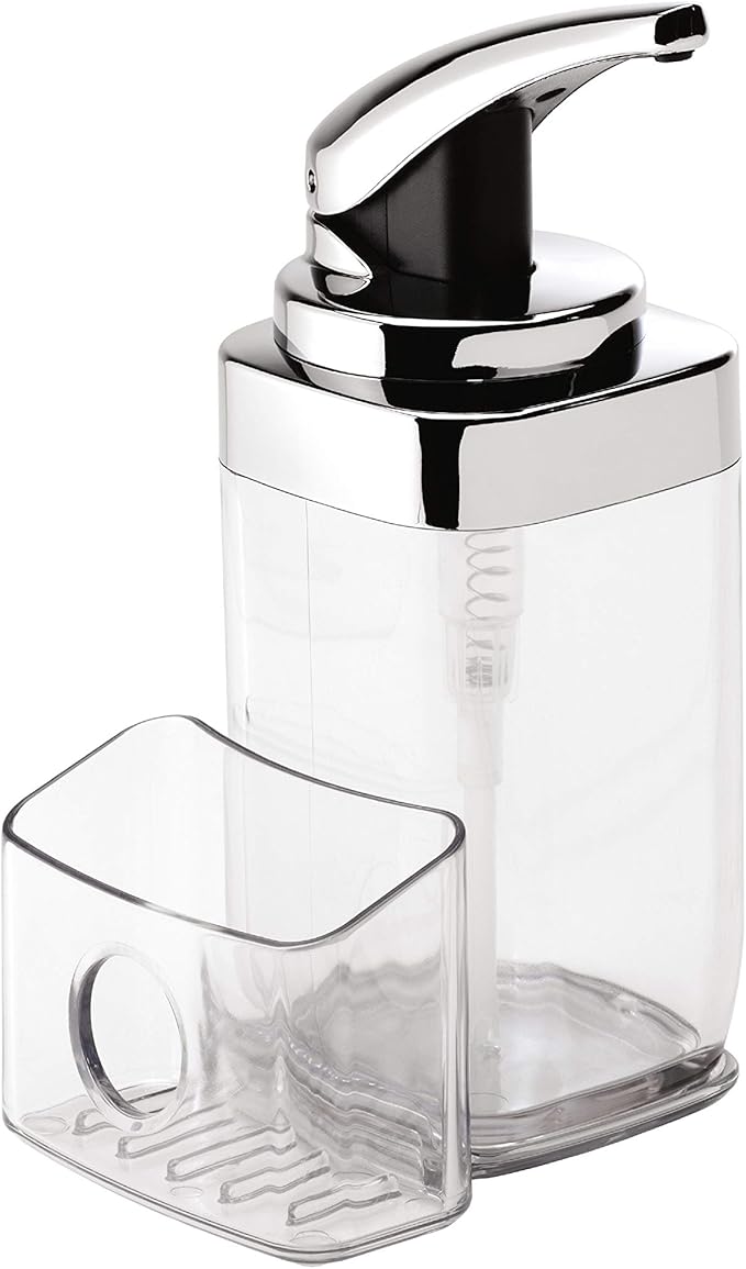 Simplehuman Square Push Pump 650ml with Caddy Chrome