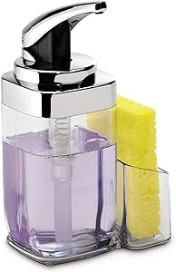 Simplehuman Square Push Pump 650ml with Caddy Chrome