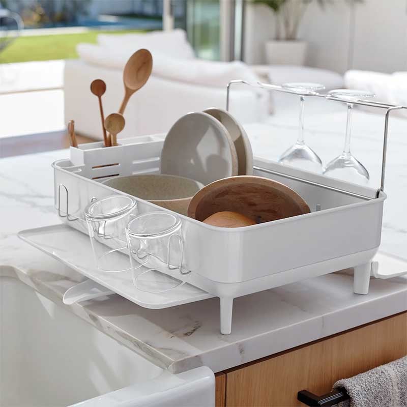 Simplehuman Steel Frame Dishrack White