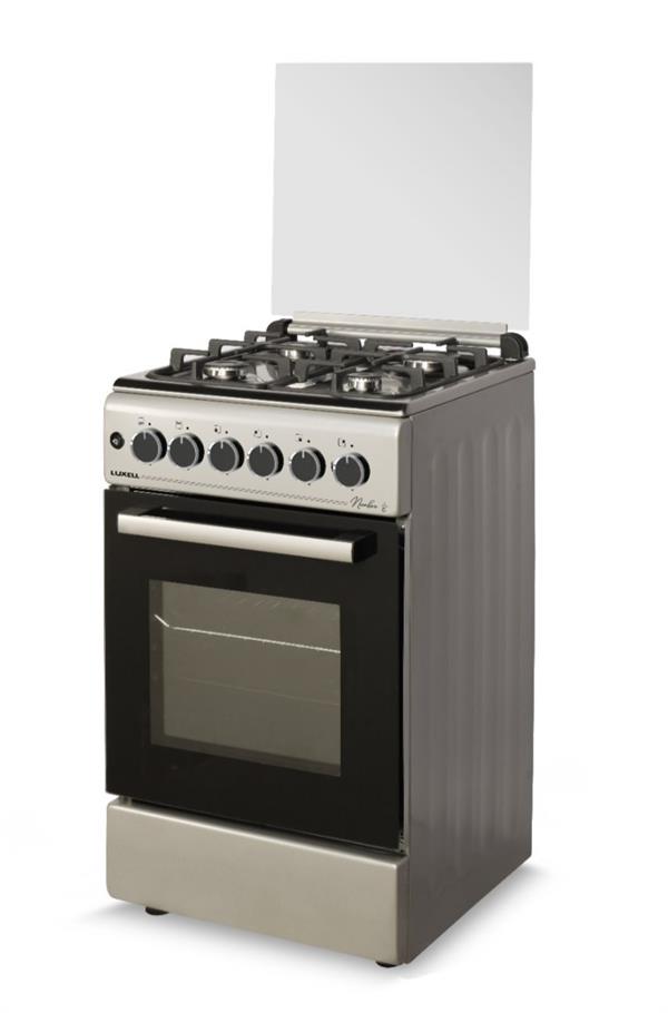Luxell Cooker 50CM 4-Burner Cast Iron Ignition Silver