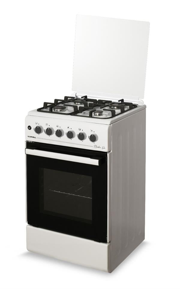 Luxell Cooker 50CM 4-Burner Cast Iron Ignition White