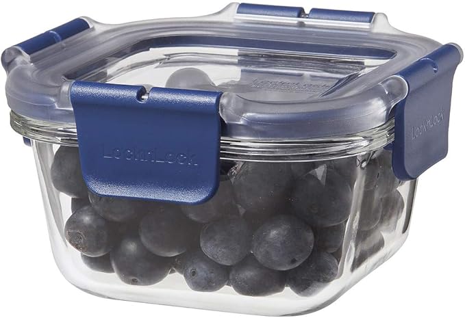 LocknLock Topclass Square Glass Container 300ml Leak Proof