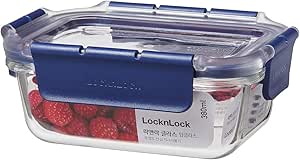 LocknLock Topclass Square Glass Container 380ml Leak Proof