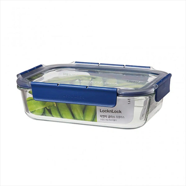LocknLock Topclass Square Glass Container 1.6L Leak Proof