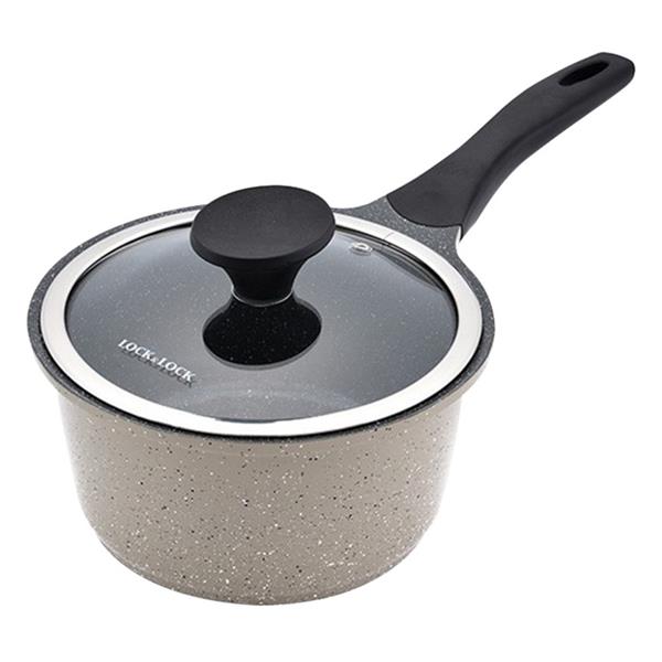 LocknLock Vitamin Non-Stick Saucepan 18cm Stone Finish