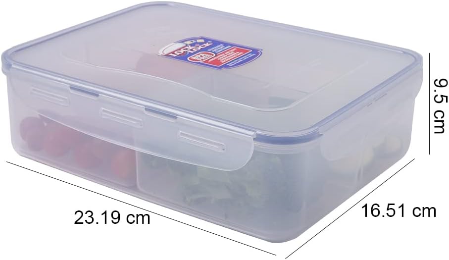 LocknLock Rectangular Food Container Short 3.4L with Divider