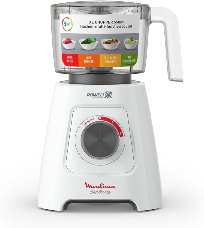 Moulinex Blender 600W 1.75L 4-in-1 with Chopper