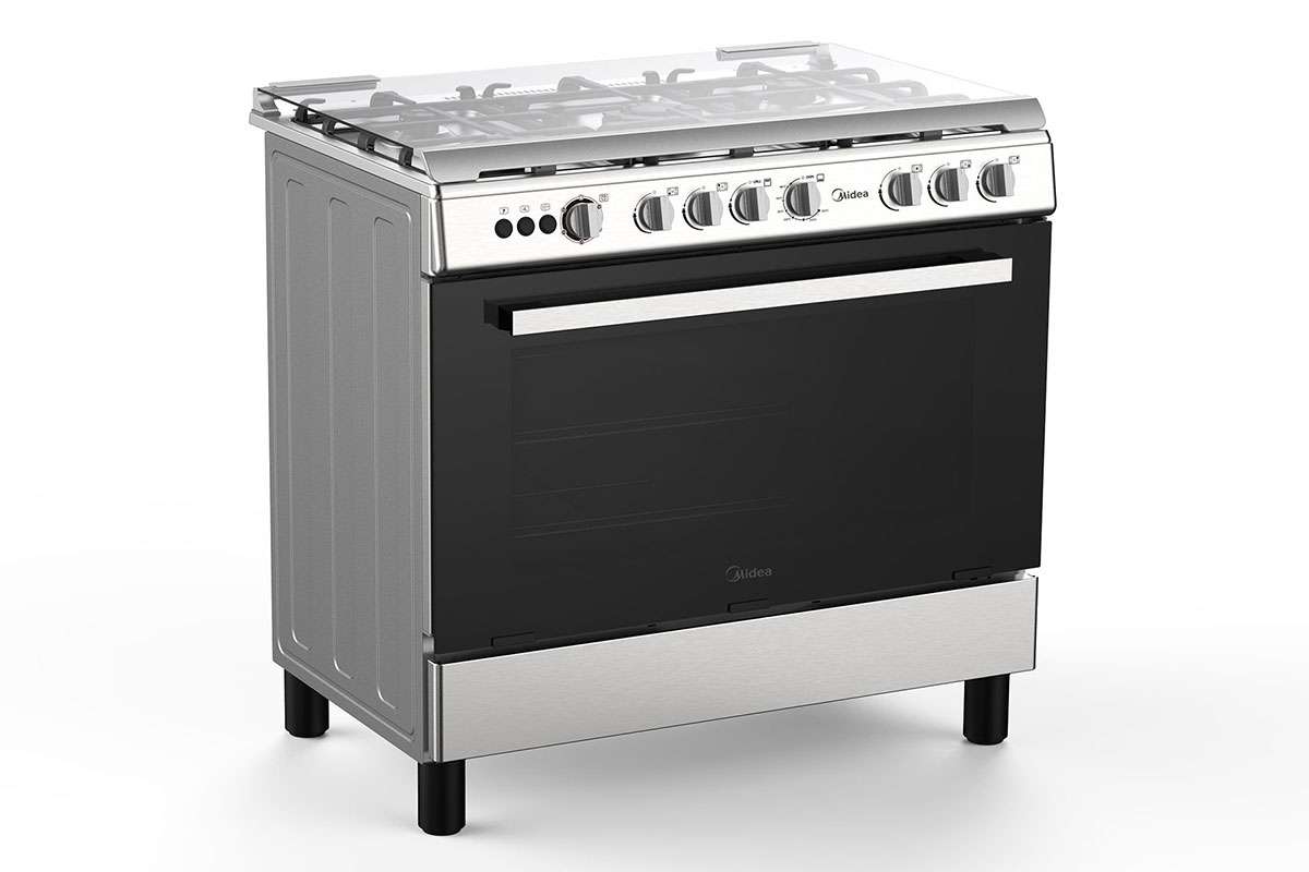 Midea 90CM Freestanding Cooker 5 Gas Burners Cast Iron