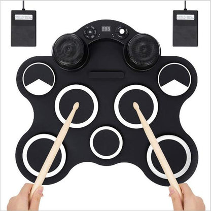 Roll-Up Digital Drum Set 8 Pads with Sticks