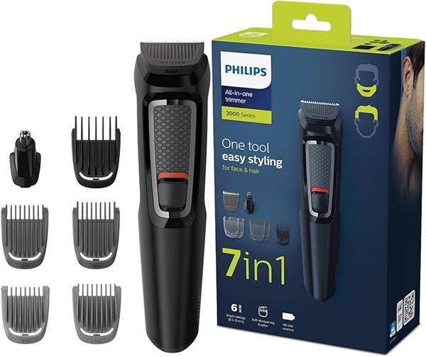 Philips Multigroomer 7-in-1 Face Hair 60 Min Cordless