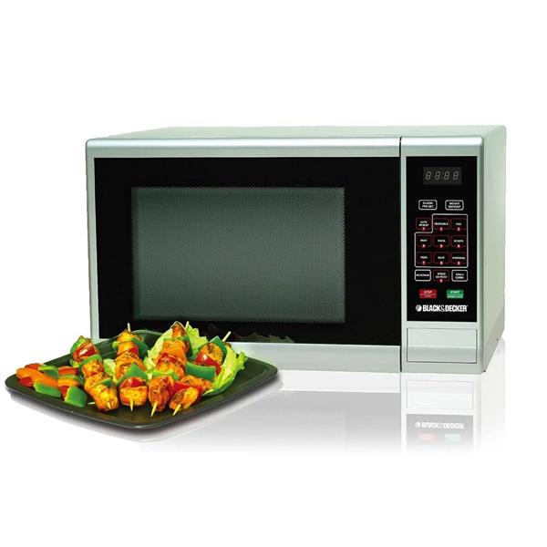 Black + Decker Microwave with Grill 30L 1000W Silver