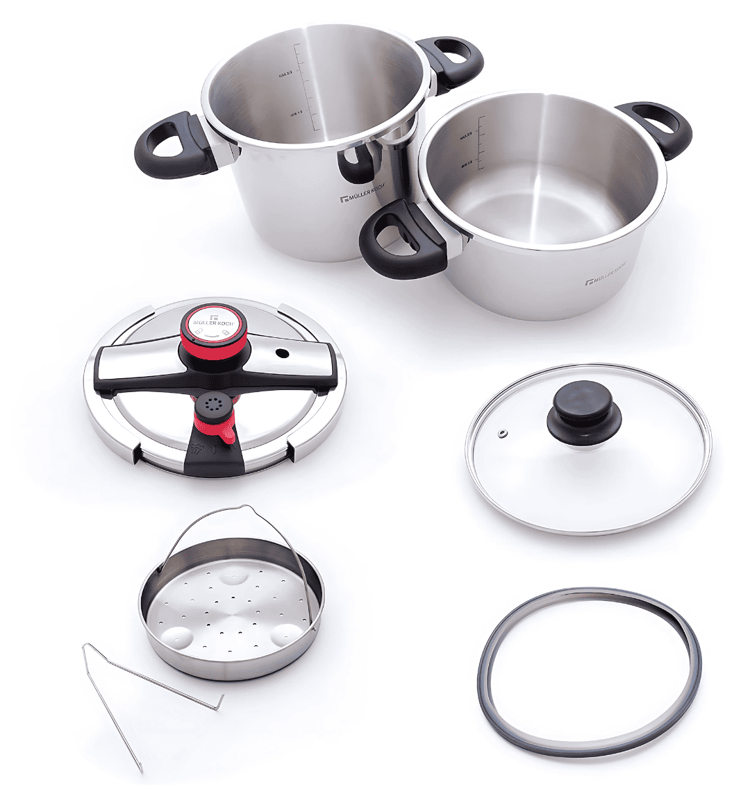 Muller Koch Set 7L Pressure Cooker + 5L Saucepan