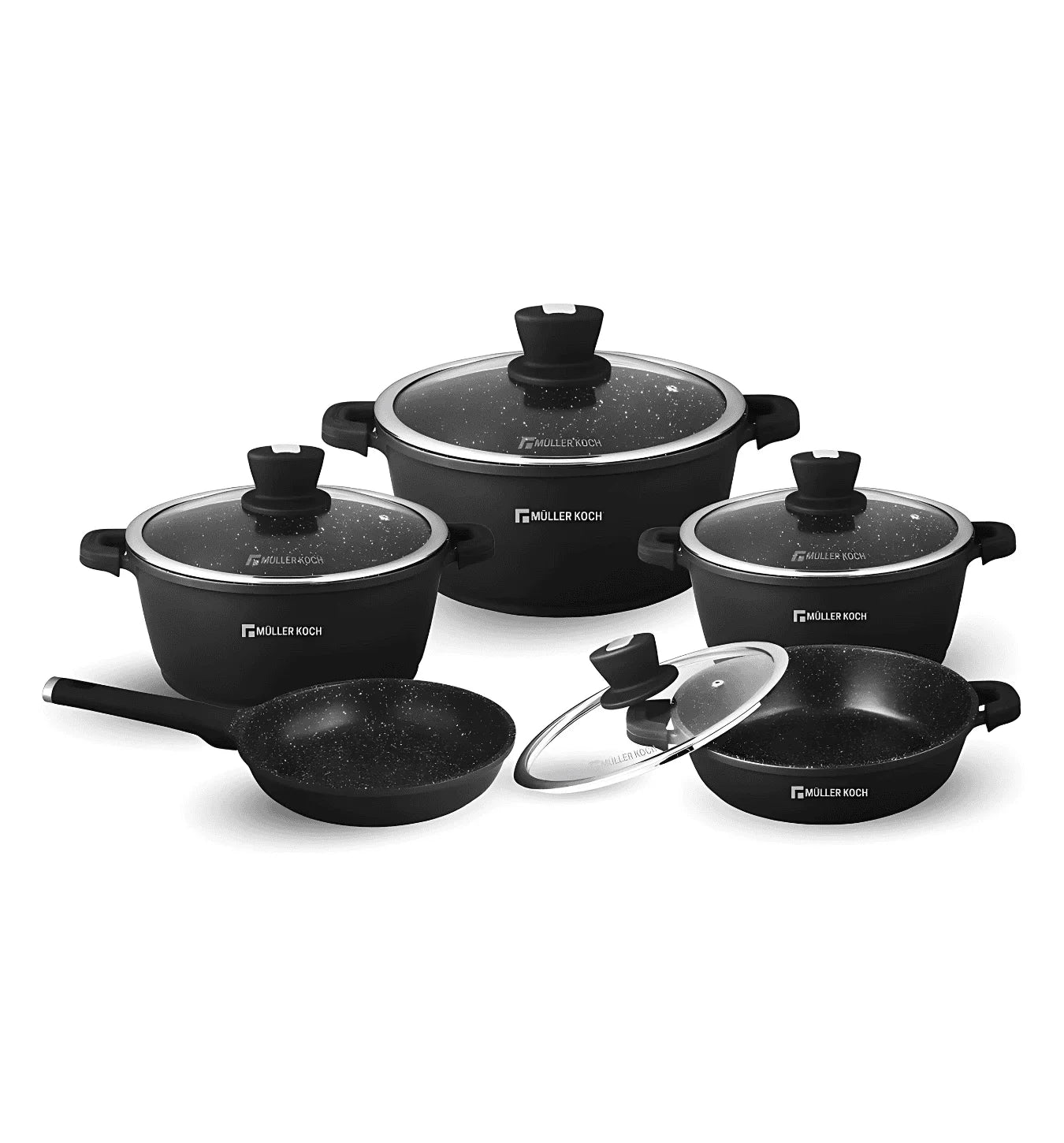 Muller Koch 9 Pcs Cookware Set Die-Cast Aluminum