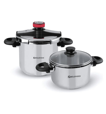 Muller Koch Set 7L Pressure Cooker + 5L Saucepan