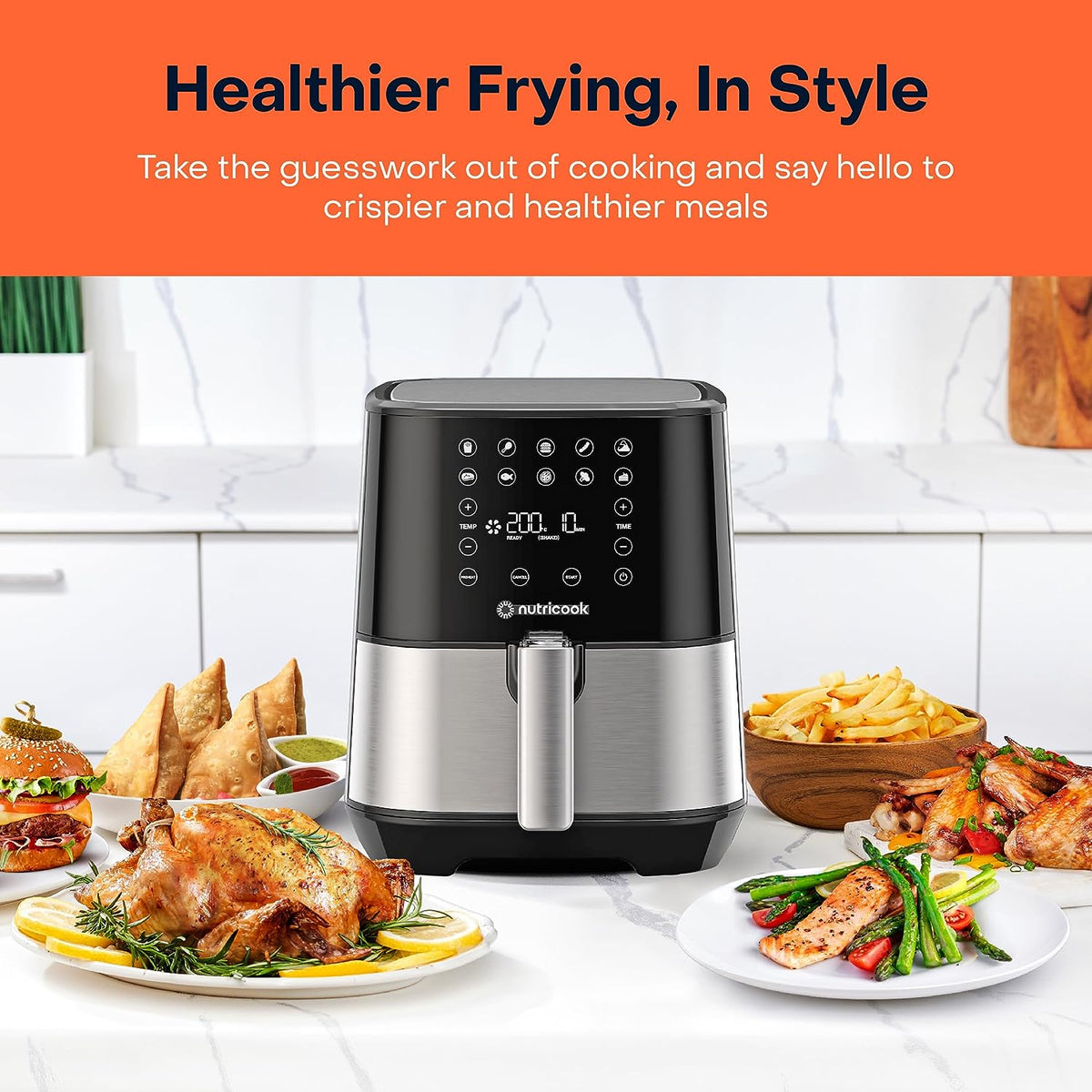 Nutricook Air Fryer 2 Digital 3.6L 1500W Stainless Steel