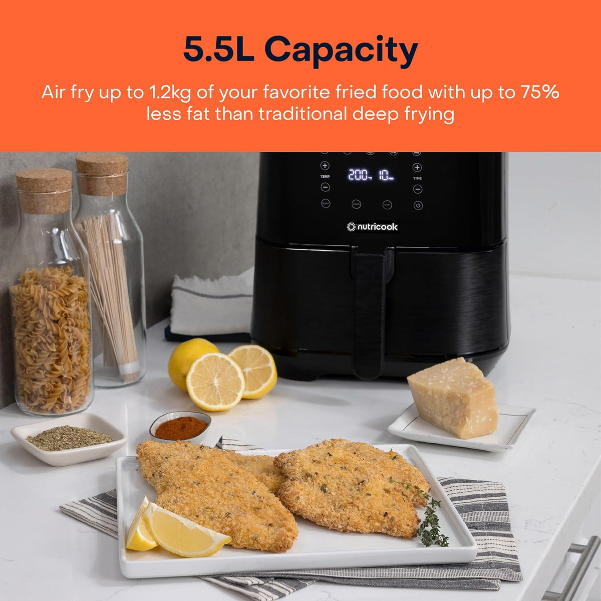 Nutricook Air Fryer 2 Digital 5.5L 1700W Black
