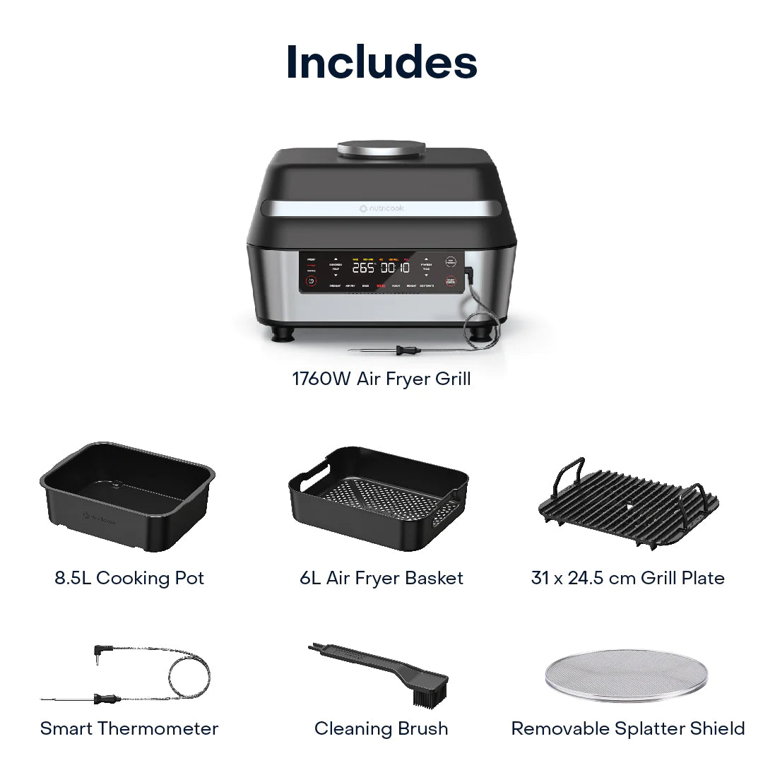 Nutricook Smart Air Fryer Grill XL 8.5L Pot 1760W