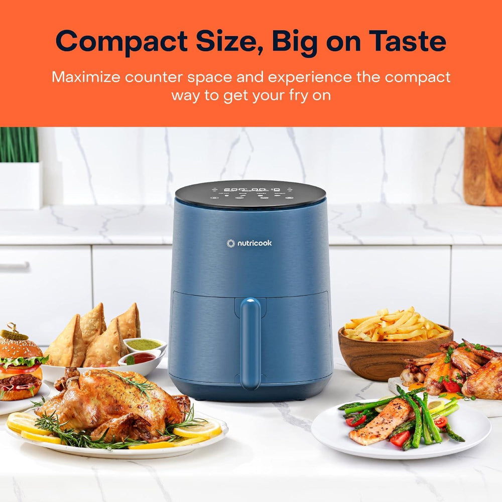 Nutricook Air Fryer Mini 2 Digital 3.3L 1500W Blue