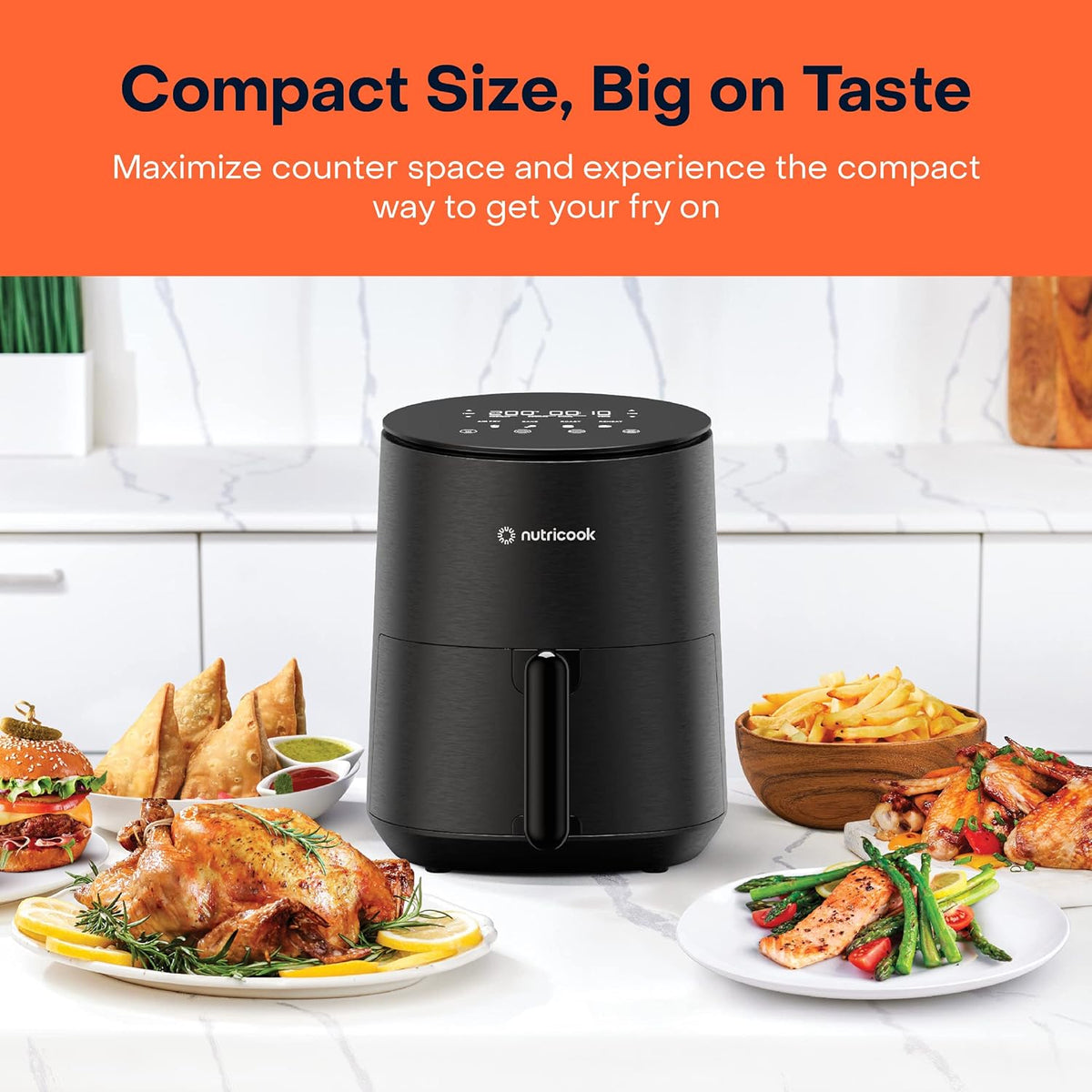 Nutricook Air Fryer Mini 2 Digital 3.3L 1500W Black