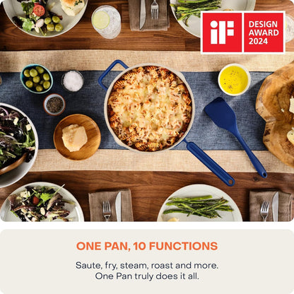 Nutricook One Pan 26cm Ceramic Non-Stick Induction Oven Safe Blue