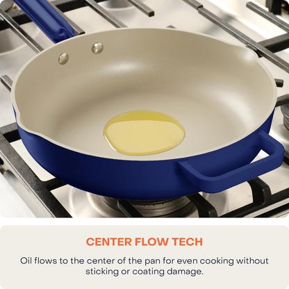 Nutricook One Pan 26cm Ceramic Non-Stick Induction Oven Safe Blue