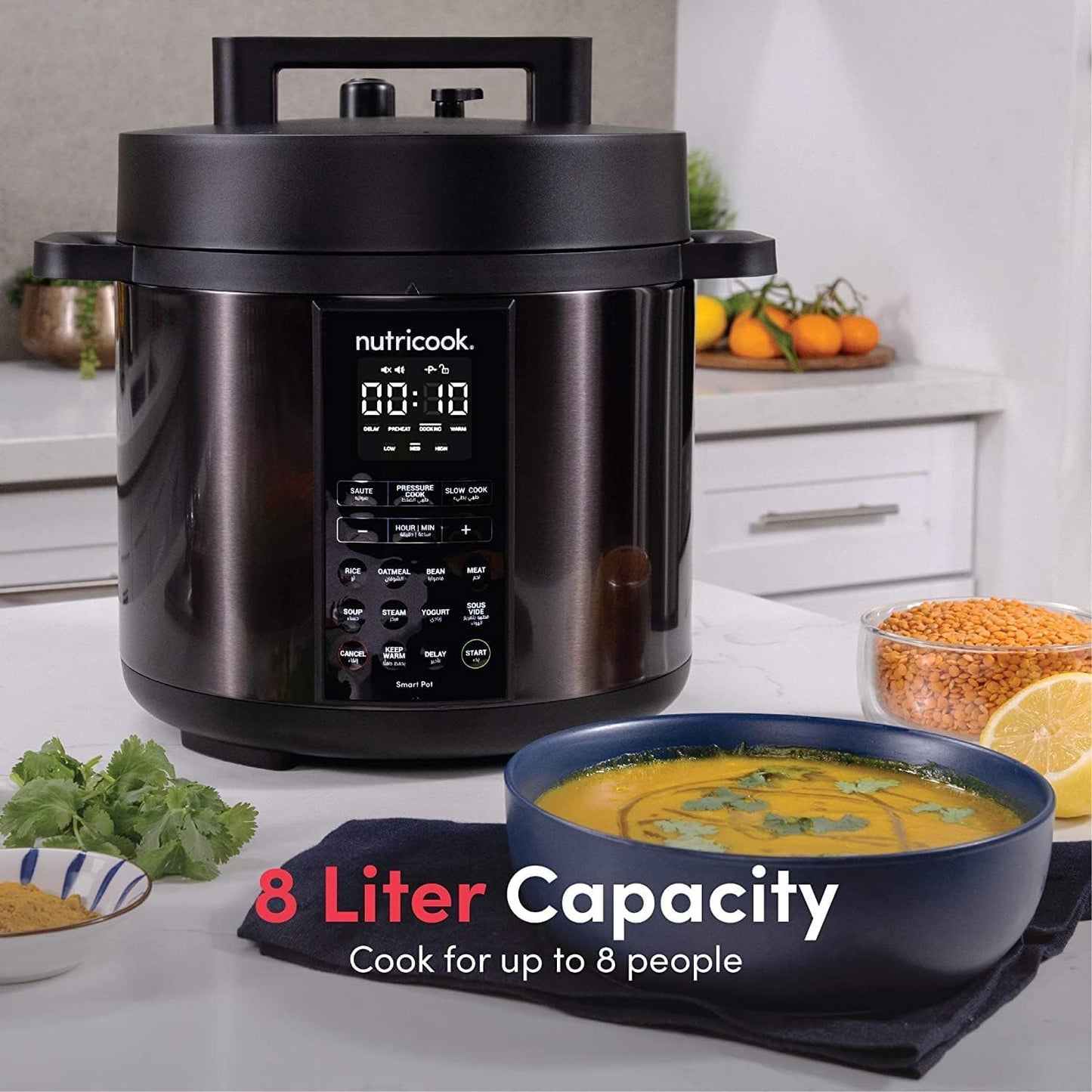 Nutricook Smart Pot 2 Electric Pressure Cooker 8L 1200W Black